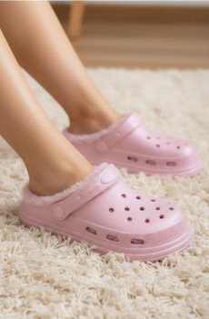 Клоги з ремінцем на п’яті - рожевий