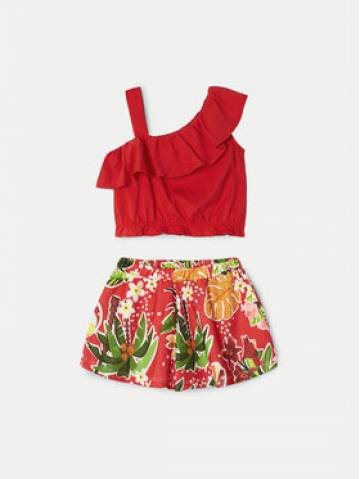 Mayoral Набір топ та шорти 3262 Червоний Regular Fit
