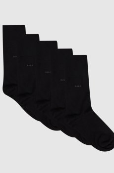 Набор черных носков с логотипом узором