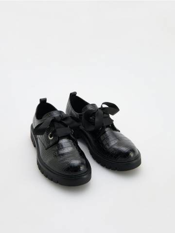 Reserved - GIRLS` LOAFER SHOES - чорний - 603DL-99X Reserved - GIRLS` LOAFER SHOES - чорний - 603DL-99X