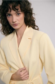 Reserved - Блейзер із зав’язкою - світло-жовтий - 164IS-10X