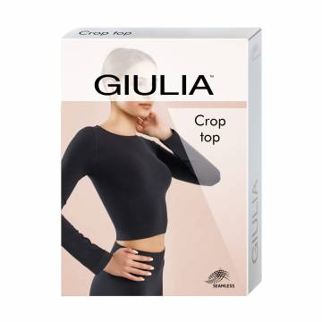 Спортивный топ женский Giulia Crop Top с длинным рукавом, Khaki, размер S/M Спортивный топ женский Giulia Crop Top с длинным рукавом, Khaki, размер S/M