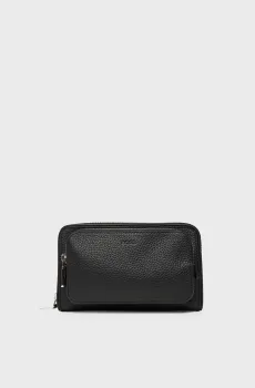 Мужская черная кожаная поясная сумка Черный ONESIZE BOSS 50529286;001