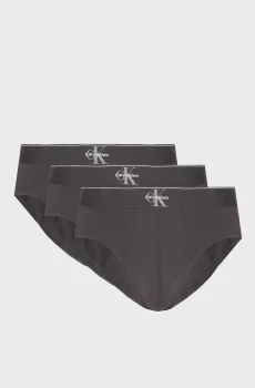Мужские черные брифы (3 шт) HIP BRIEF Черный XL Calvin Klein LV00NB4471