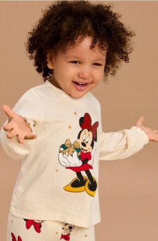 Футболка з довгими рукавами Minnie Mouse - кремовий