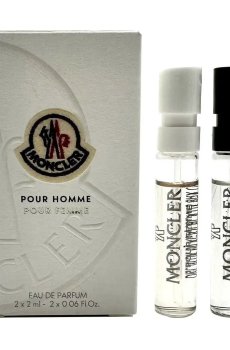 Парфюмированный набор Moncler (парфюмированная вода женская Pour Femme, 2 мл + парфюмированная вода мужская Pour Homme, 2 мл)