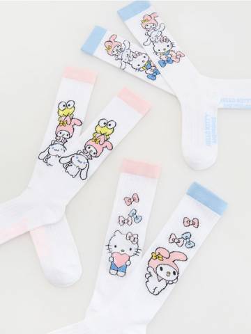 Reserved - GIRLS` KNEE-LENGTH SOCKS - білий - 632EB-00X Reserved - GIRLS` KNEE-LENGTH SOCKS - білий - 632EB-00X