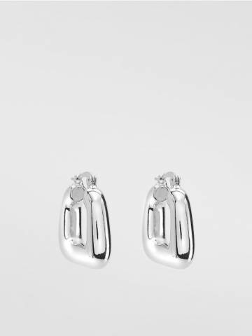 Reserved - Геометричні сережки - срібний - 265FD-SLV