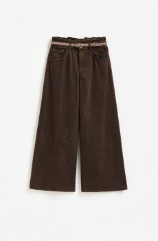 Reserved - Джинси з поясом wide leg - коричневий - 296KS-89J