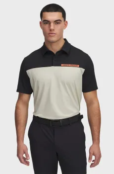 Мужское поло UA T2G Color Block Polo Черный XL Under Armour 1383139-003