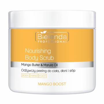 Питательный скраб для тела, рук и ног Bielenda Professional Mango Boost Nourishing Body Scrub, 550 г Питательный скраб для тела, рук и ног Bielenda Professional Mango Boost Nourishing Body Scrub, 550 г