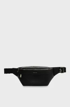 Мужская черная поясная сумка XL EMBLEM AOP Черный ONESIZE Calvin Klein LV04D3332G