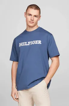 Мужская синяя футболка TWILL EMBROIDERY MONOTYPE  TEE Синий M Tommy Hilfiger MW0MW35453