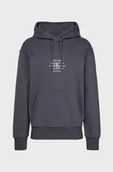 Мужское темно-серое худи NYC STAMP Серый S Calvin Klein Jeans J30J326879