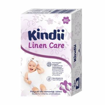 Детские ватные палочки Kindii Linen Care, 60 шт Детские ватные палочки Kindii Linen Care, 60 шт