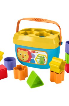 Сортер Fisher-Price Ведро с кубиками, от 6 месяцев, 10 элементов (FFC84)