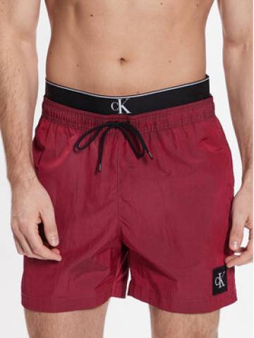 Calvin Klein Swimwear Шорти для плавання Medium Double Wb KM0KM00846 Бордовий Regular Fit Calvin Klein Swimwear Шорти для плавання Medium Double Wb KM0KM00846 Бордовий Regular Fit