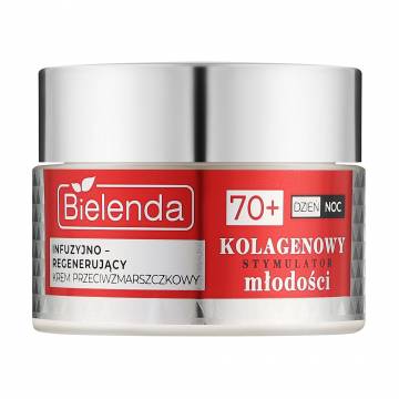 Инфузионно-регенерирующий крем для лица Bielenda Collagen Youth Stimulator Cream 70+ против морщин, 50 мл Инфузионно-регенерирующий крем для лица Bielenda Collagen Youth Stimulator Cream 70+ против морщин, 50 мл