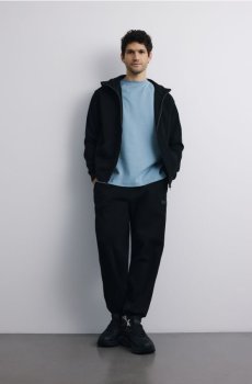 Reserved - Худі на блискавці - чорний - 386HM-99X