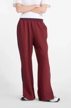 Женские бордовые брюки Pique Track Бордовый L New Balance WP53501MHB
