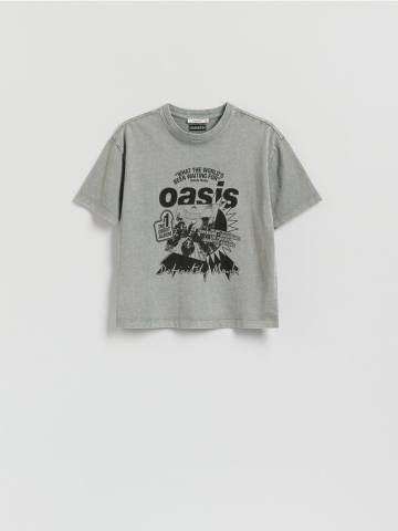 Reserved - Футболка Oasis - темно-сірий - ZS441-90X Reserved - Футболка Oasis - темно-сірий - ZS441-90X