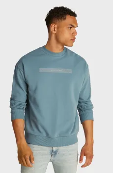 Мужской синий свитшот STRUCTURED EMBROIDERY Синий XXL Calvin Klein K10K113763