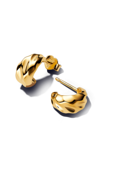 Сережки "Хвилясті відкриті хупи"