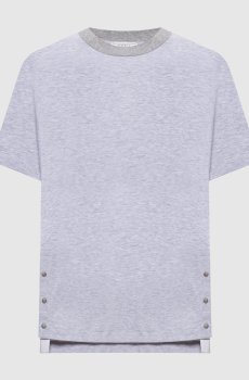 Серая меланжевая футболка