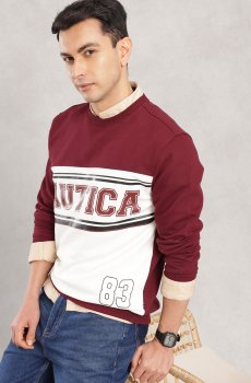 Nautica Brand Logo Printed Sweatshirt