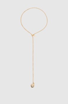 Золотистые Y-образные бусы