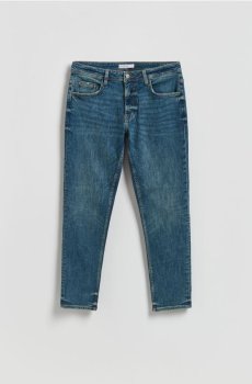 Reserved - Джинси slim із вареним ефектом - indigo jeans - 420BB-57J