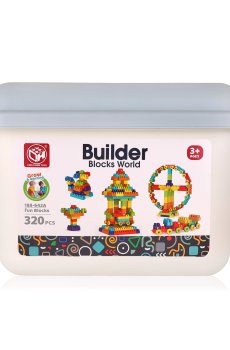 Детский блочный конструктор Zhorya в кейсе, 35*27*23 см, с 3 лет, 320 деталей (ZY1671145)