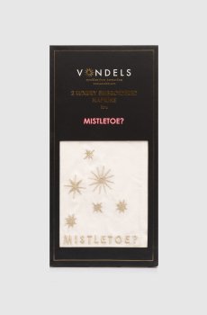 Набор белых сервировочных салфеток MISTLETOE со льном