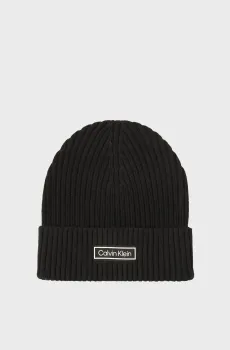 Мужская черная шапка PATCH CHUNKY Черный ONESIZE Calvin Klein LV04D8053G