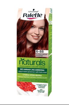 Безаммиачная краска для волос Palette Naturals Permanent Color Creme, 6-88 Огненно-красный, 110 мл