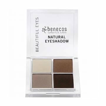Палетка теней для век Benecos Natural Quattro Eyeshadow, Coffee and Cream, 8 г Палетка теней для век Benecos Natural Quattro Eyeshadow, Coffee and Cream, 8 г