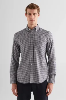 Мужская рубашка в клетку REG MICROCHECK FLANNEL Разноцветный S Gant 3240213