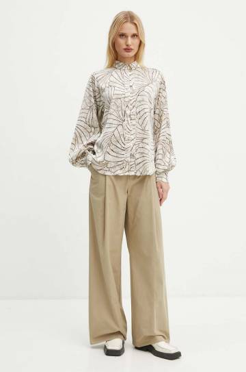 Рубашка Bruuns Bazaar AcaciaBBMeras shirt женская цвет бежевый regular BBW4179 Рубашка Bruuns Bazaar AcaciaBBMeras shirt женская цвет бежевый regular BBW4179