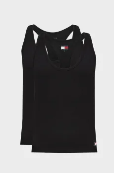 Женская черная майка (2 шт) Черный S Tommy Hilfiger UW0UW05014