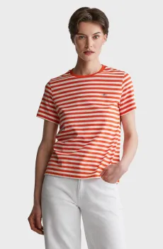 Женская футболка в полоску REG STRIPED SHIELD Разноцветный XS Gant 4200564