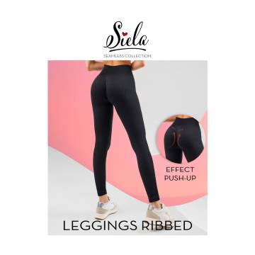Леггинсы женские Siela Leggings Ribbed черные, размер S/M Леггинсы женские Siela Leggings Ribbed черные, размер S/M