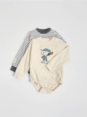 Reserved - Боді Snoopy, набір з 2 - кремовий - 364FP-01X Reserved - Боді Snoopy, набір з 2 - кремовий - 364FP-01X