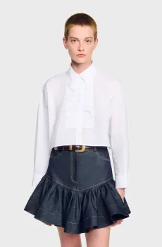 Женская белая рубашка Белый XS Sandro SFPCM01444_white