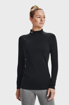 Женский черный лонгслив UA CG Authentics Mockneck-BLK Черный XL Under Armour 1368702-001