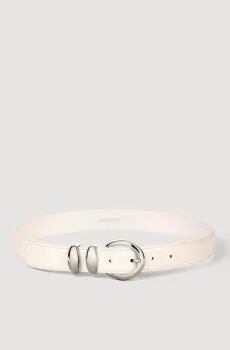 Женский белый кожаный ремень Белый S Sandro SFACE00483_white