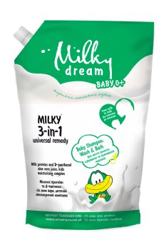 Детское универсальное средство для купания 3 в 1 Milky Dream Baby, 450 мл (дойпак)