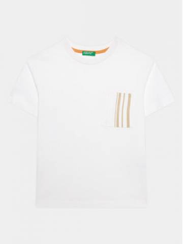 United Colors Of Benetton Футболка 3096C10BK Білий Regular Fit United Colors Of Benetton Футболка 3096C10BK Білий Regular Fit