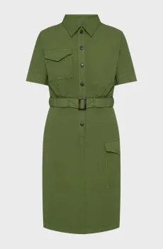 Женское зеленое платье Зеленый S Woolrich 0185FRUT3665-6641