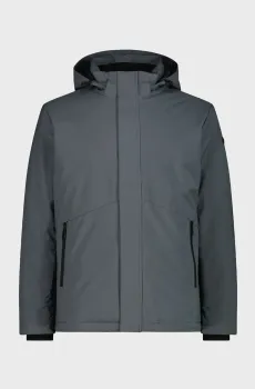 Мужская серая куртка JACKET SNAPS HOOD FEEL WARM Серый 52 CMP 34K0197-U862