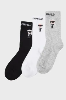 Женские носки (3 пары) K IKONIK 2.0 SOCKS 3 PACK Разноцветный 35-38 Karl Lagerfeld 230W6001